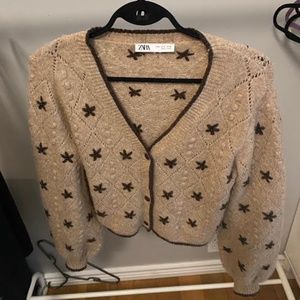 Zara Knitted Button Up Sweater